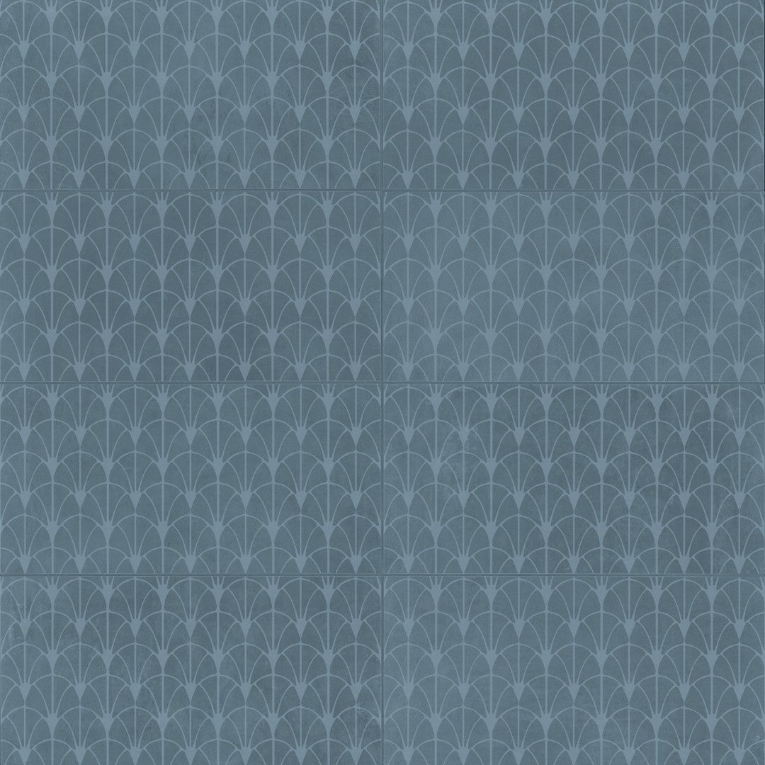 Bedrosians Wave 12" x 24" Honed Fan Deco Porcelain Tile