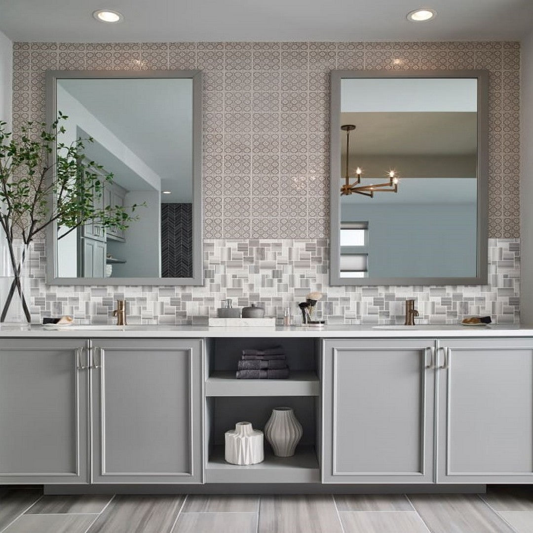 MS International Specialty Shapes 12" x 12" Polished Marble Mosaic