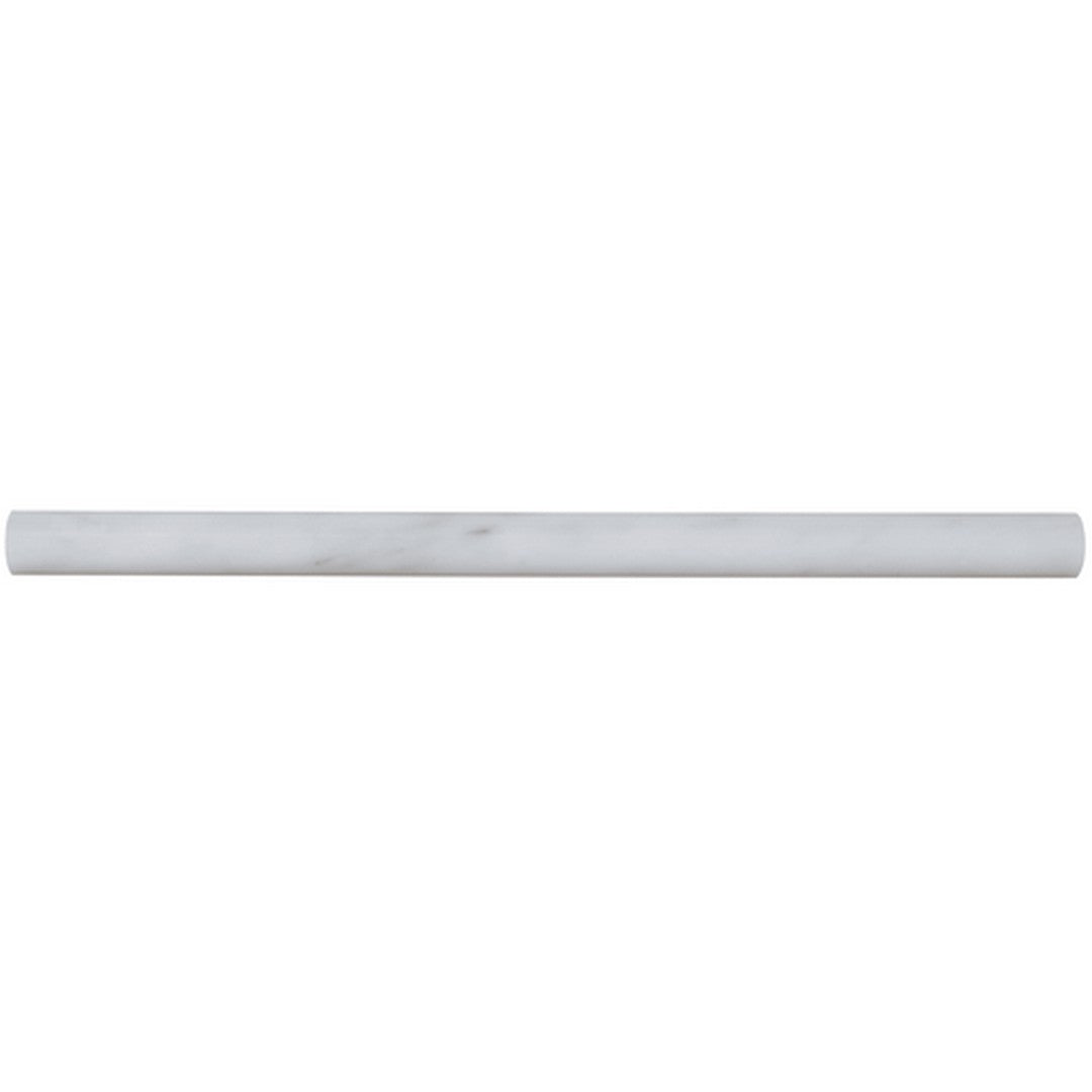 MS International Greecian White 0.75" x 12" Polished Marble Pencil Molding