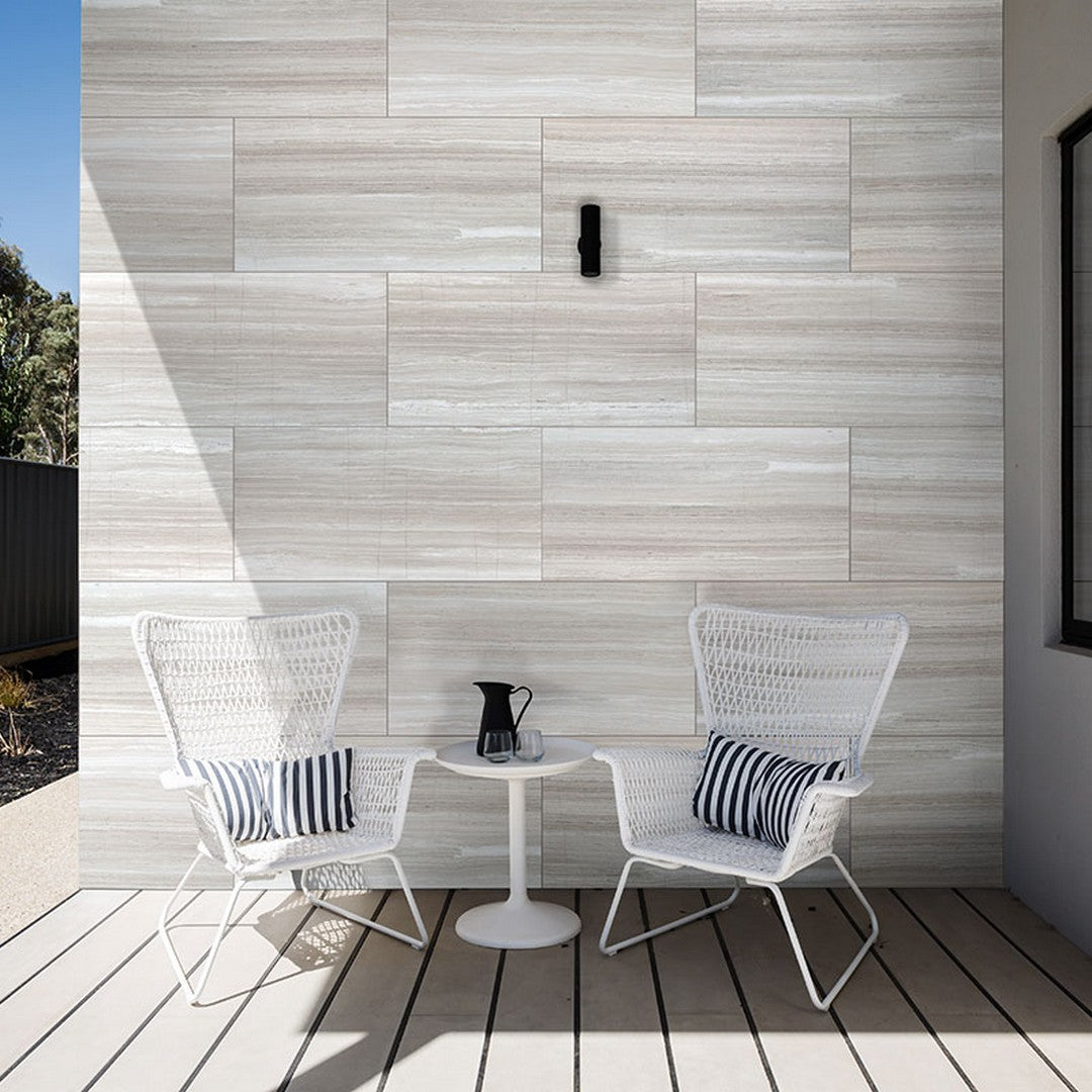 MS International White Oak 12" x 24" Polished Marble Tile