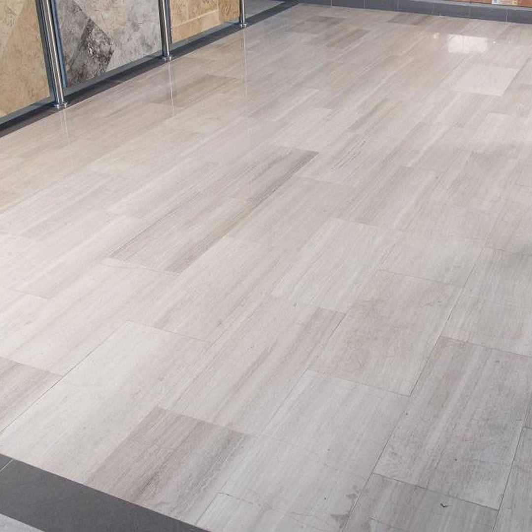 MS International White Oak 18" x 36" Polished Marble Tile