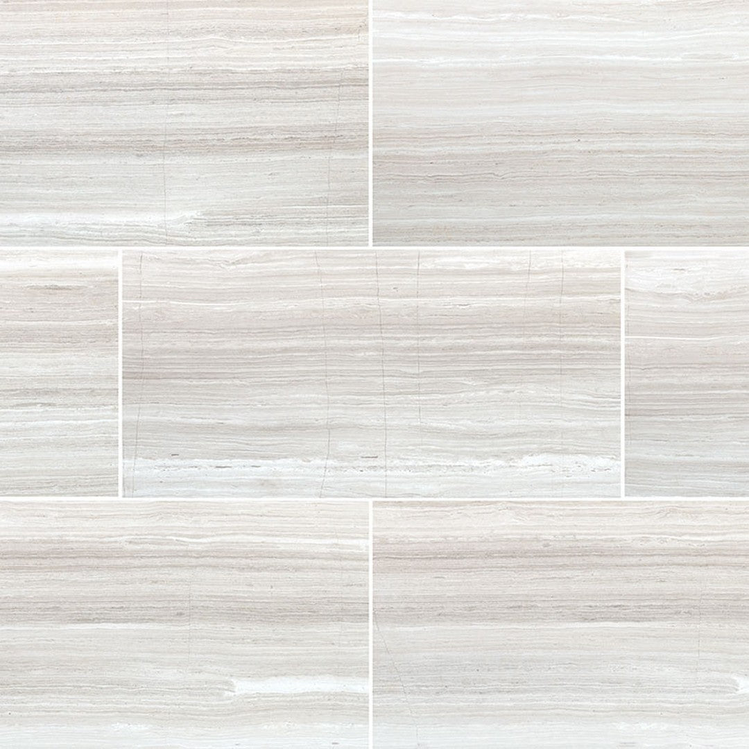 MS International White Oak 18" x 36" Polished Marble Tile
