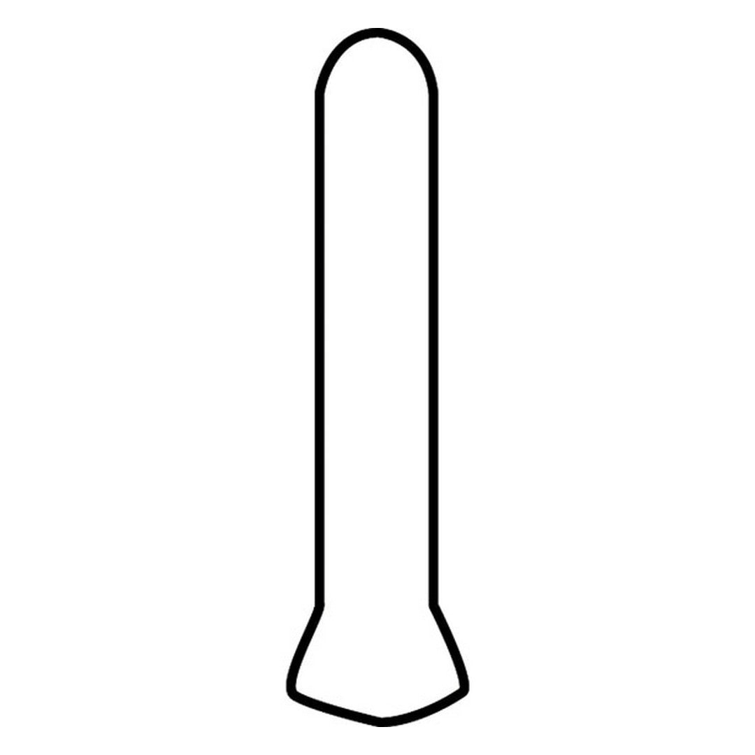 Daltile Volume 1.0 - 1" x 6" Matte Porcelain Floor Cove Base Outcorner Sonic White / Size: 1" x 6"