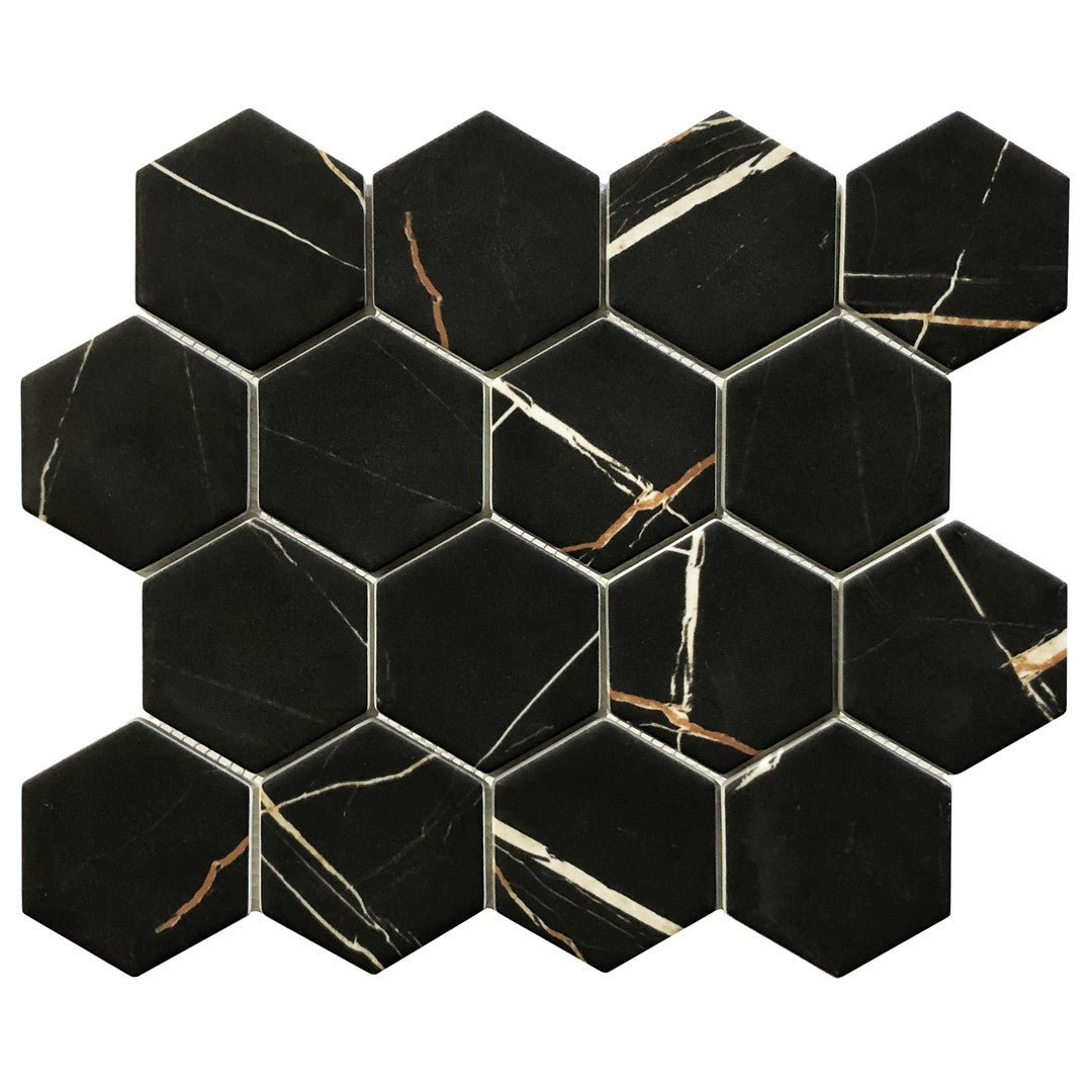 Ottimo Verona 11" x 13" Matte Glass Hexagon Mosaic