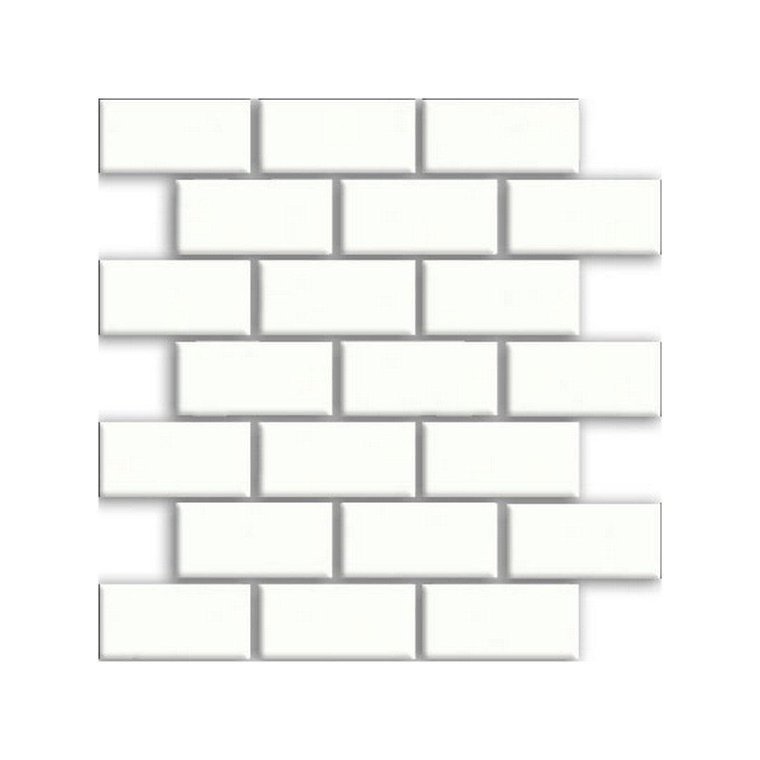 Daltile Rittenhouse Square 12" x 12" Glossy Ceramic 2x4" Brick Joint Mosaic