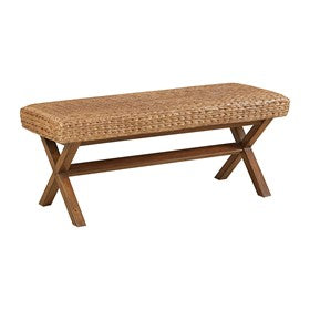 Seadrift Hand-woven Water Hyacinth Accent Bench