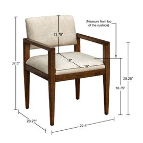 Benson Upholstered Dining Chairs with Arms (Set of 2)