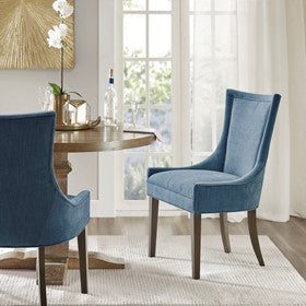 Ultra Upholstered Dining Side Chairs with wood legs (Set of 2)