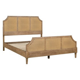 Salina Woven Cane Queen Platform Bed