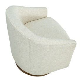 Ashton Upholstered Swivel Chair with Wood Base