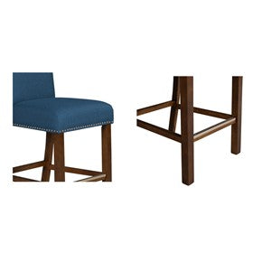 Aubrey Upholstered Counter Stool with Nailhead Trim Set of 2