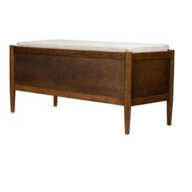 Arcadia Accent Bench with Storage and Upholstered Cushion