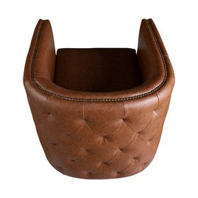 Capstone Tufted Barrel Swivel Chair