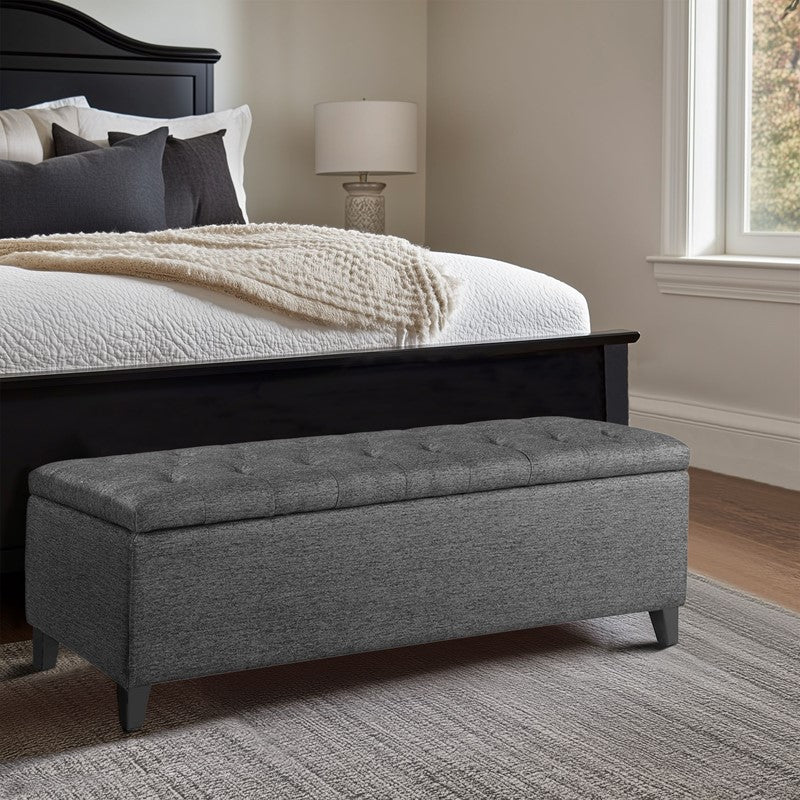 Shandra Tufted Top Upholstered Storage Bench