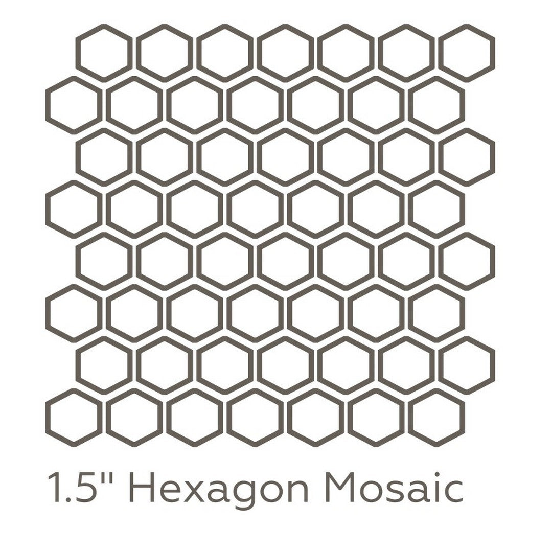 Daltile Colormatch 11" x 12" Glossy Ceramic 1.5" Hexagon Wall Mosaic