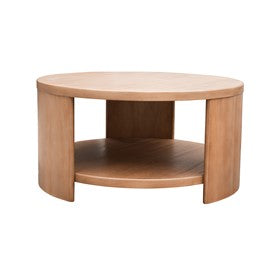 Skye Round Coffee Table with Shelf