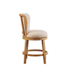 Stewart Upholstered 360 Degree Swivel Counter Stool 25" H