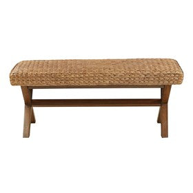 Seadrift Hand-woven Water Hyacinth Accent Bench