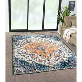 Mateo Boho Medallion Woven Area Rug