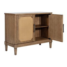 Salina Woven Cane Accent Cabinet