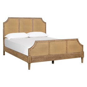 Salina Woven Cane Queen Platform Bed