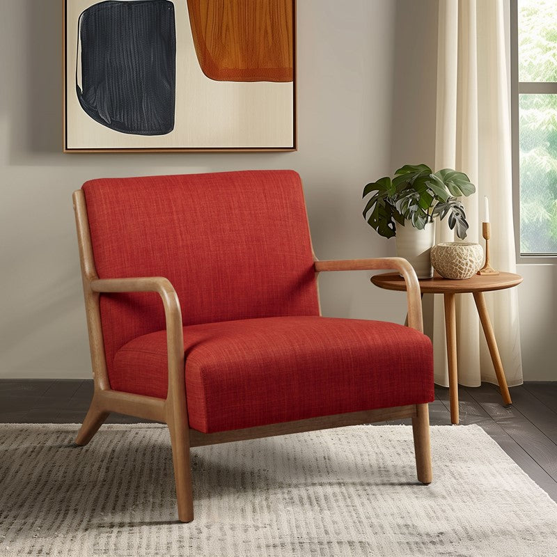 Novak Mid-Century Modern Accent Armchair