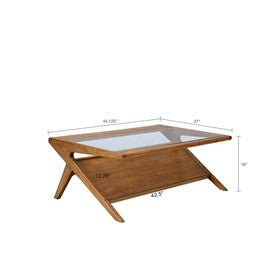 Rocket Coffee Table with Tempered Glass