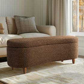 Bailey Boucle Flip Top Storage Bench