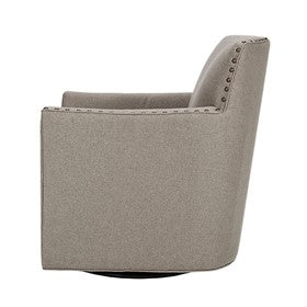 Devrim Herringbone Texture Swivel Chair