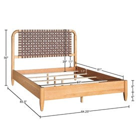 Jameson Woven Faux Leather Bed Queen