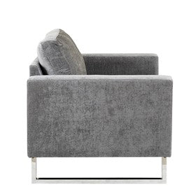 Madden Upholstered Metal Base Accent Lounge Chair