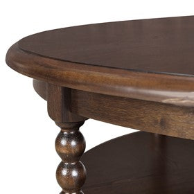 Philippe Round Coffee Table with Shelf