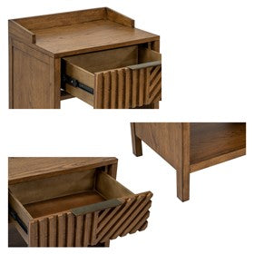 Sunset Cliff 1-Drawer Nightstand with Shelf