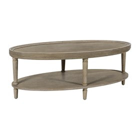 Ayanna Oval Coffee Table with Shelf