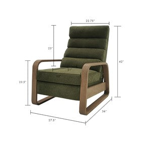 Jordan Wood framed push back Recliner