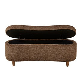 Bailey Boucle Flip Top Storage Bench