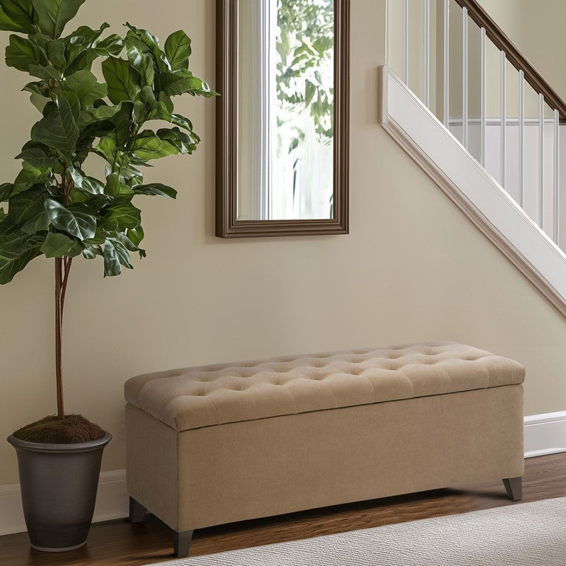 Shandra Tufted Top Upholstered Storage Bench