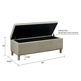 Caymus Rectangular Soft Close Storage Bench