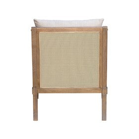 Morgan Cane Accent Chair with Removable Back Cushion