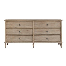 Victoria 6-drawer wood dresser (70")