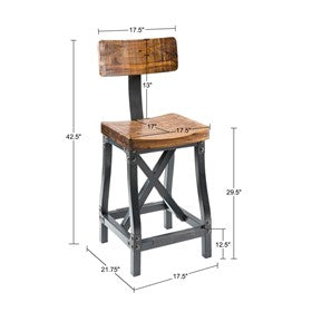 Lancaster Barstool with Back