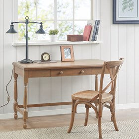 Tabitha Solid Wood Desk with 1 Drawer and turned legs