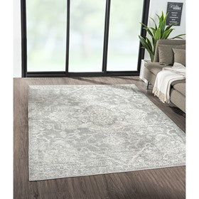 Asher Distressed Medallion Woven Area Rug