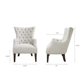 Hannah Button Tufted Wing Chair