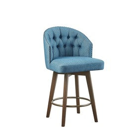 Onyx Upholstered 360 Degree Swivel Counter Stool 26" H