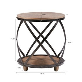 Cirque Bent Metal Accent Table