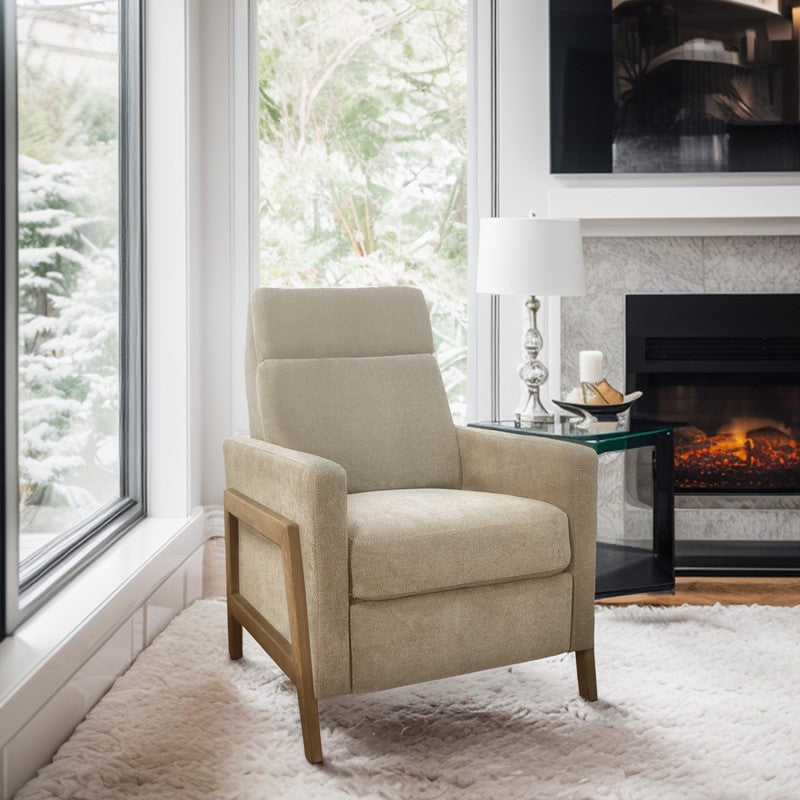 Luna Recliner With Wood Frame