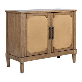 Salina Woven Cane Accent Cabinet