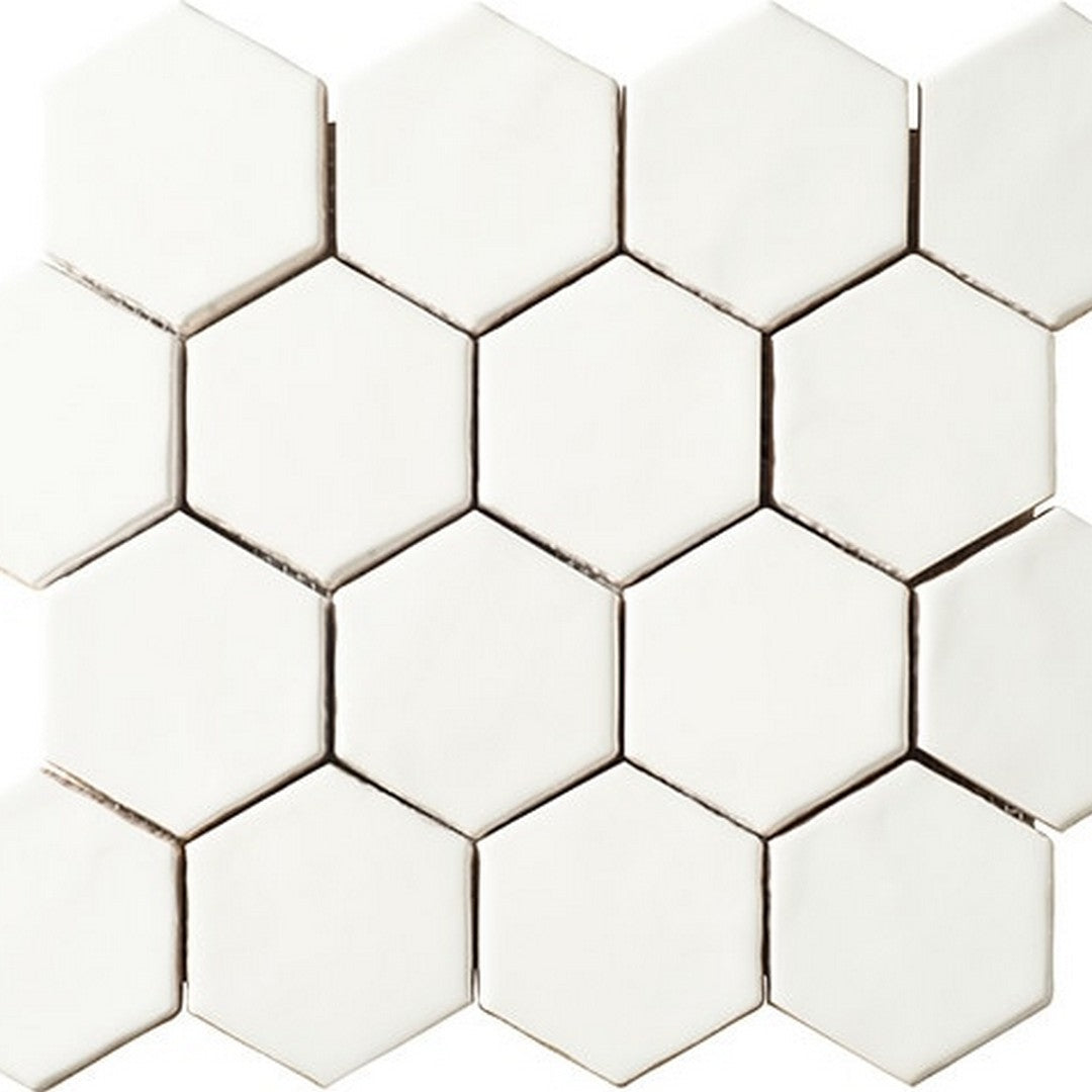 Marazzi Artistic Reflections 12" x 14" Matte Ceramic 3" Hexagon Mosaic