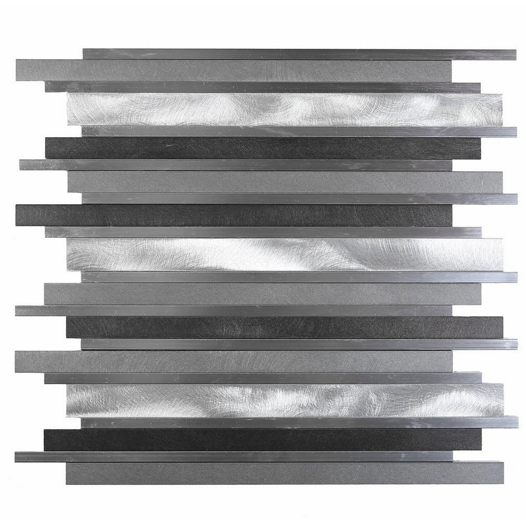 Ottimo Alumix 12" x 12" Brushed Glass Mosaic